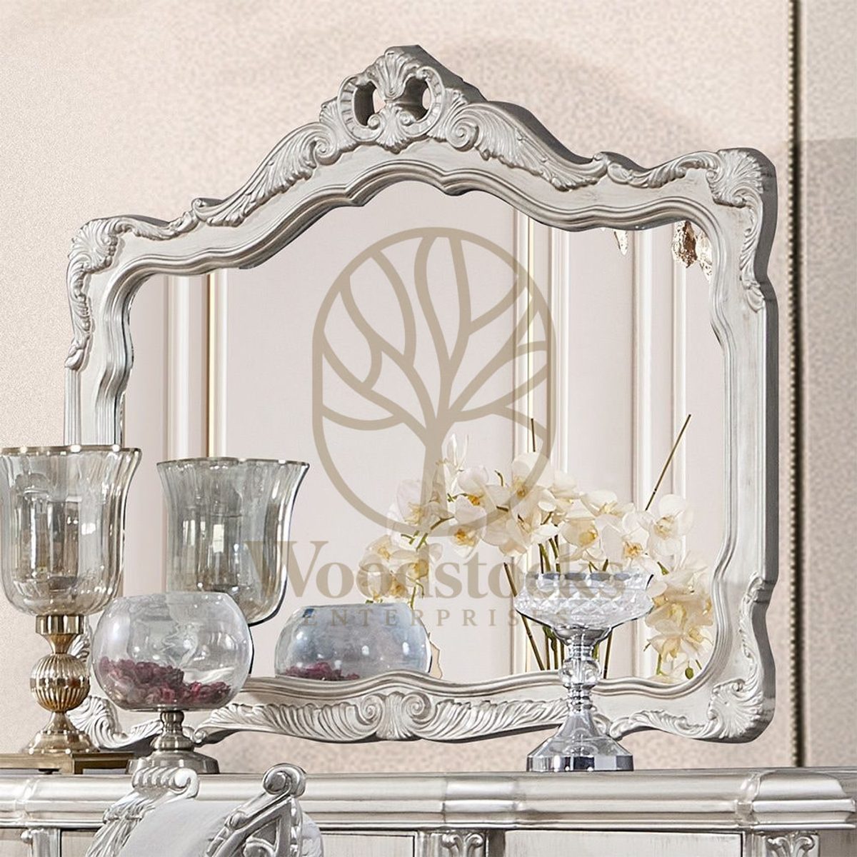 Teak Antique Silver Dressing Table, view 2