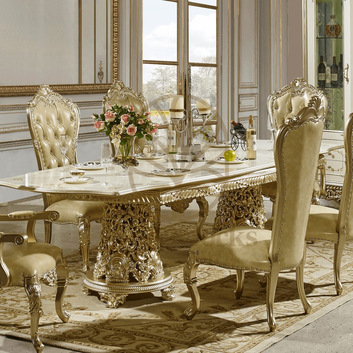 Teak Luxury Dining Table, view 4