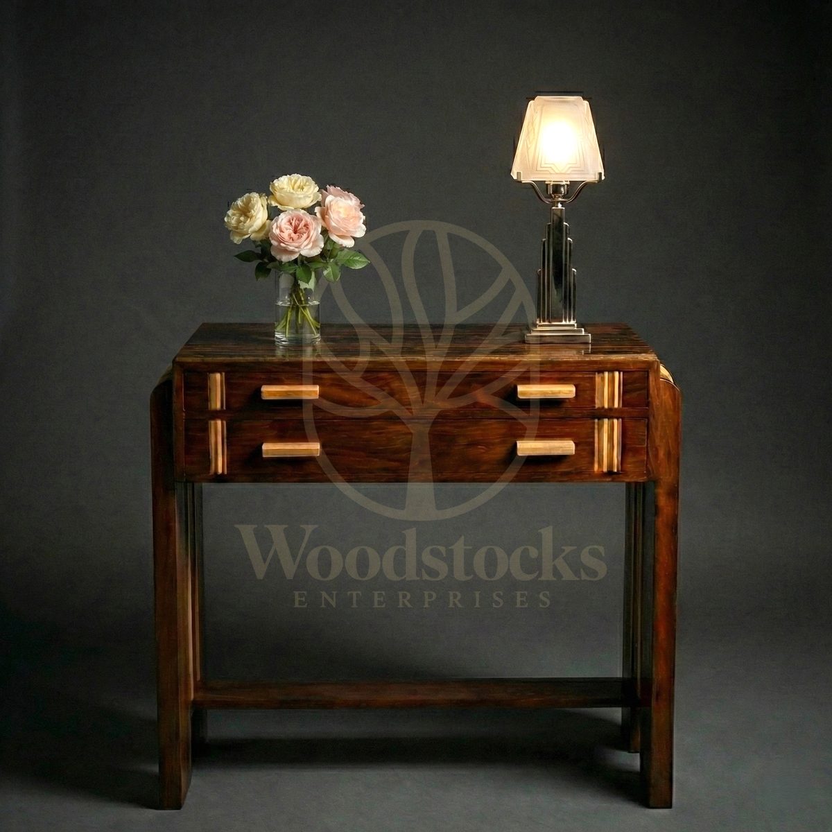 Luxury Teak Bloomsbury Art Deco Console Table, Saharanpur, Console Table