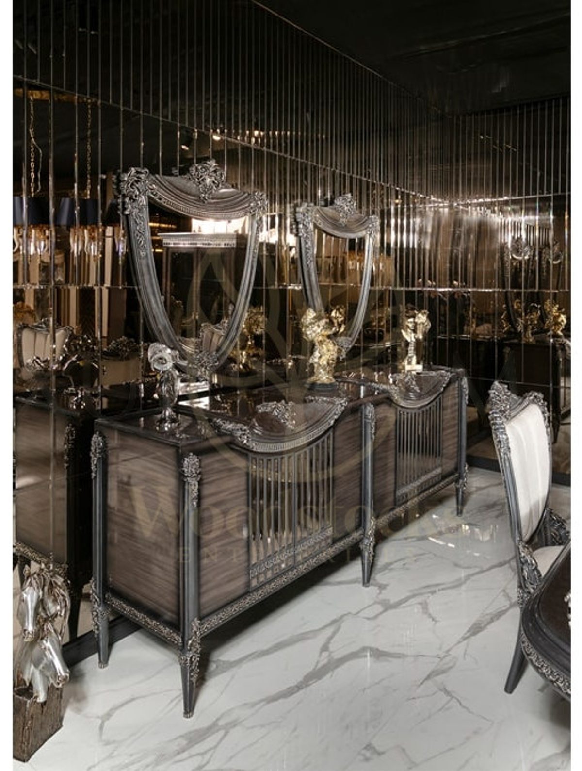Royal Evander Hand Carved Teak Dining Table Set, Saharanpur, view 9