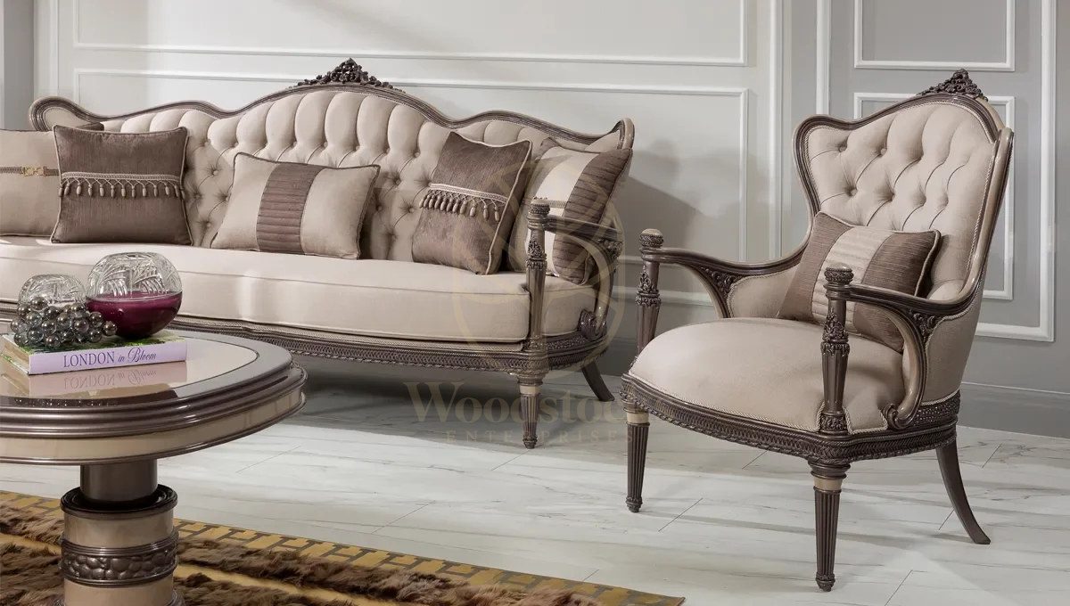 Royal Cassani Hand Carved Teak Sofa Set, Saharanpur, view 3