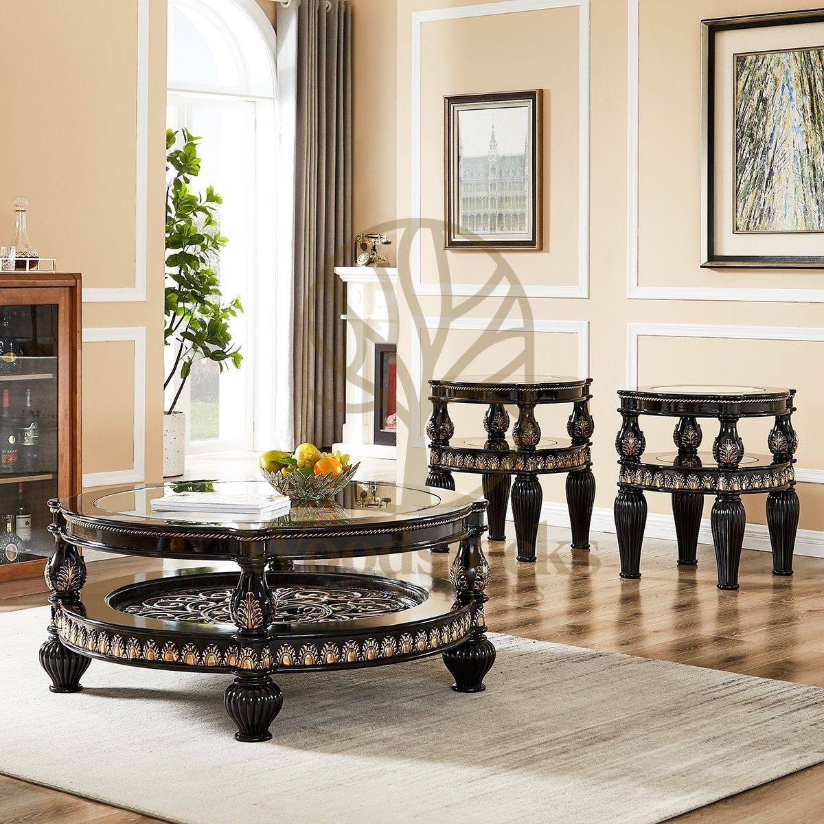 Teak Ornate Silver Royal Sofa Set, view 6
