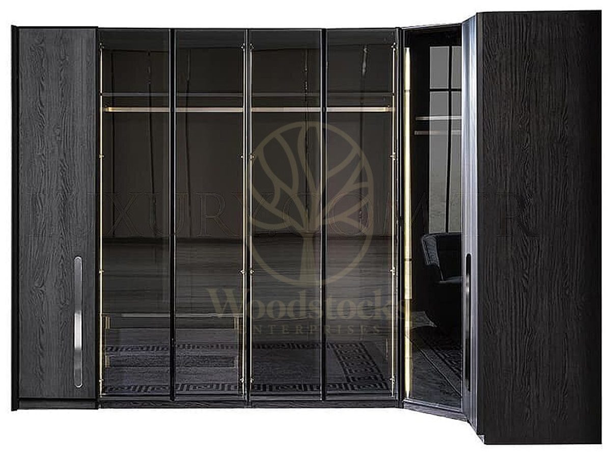 Luxury Liverno Handcrafted Teak Walk-in Wardrobe, Saharanpur, alternate view