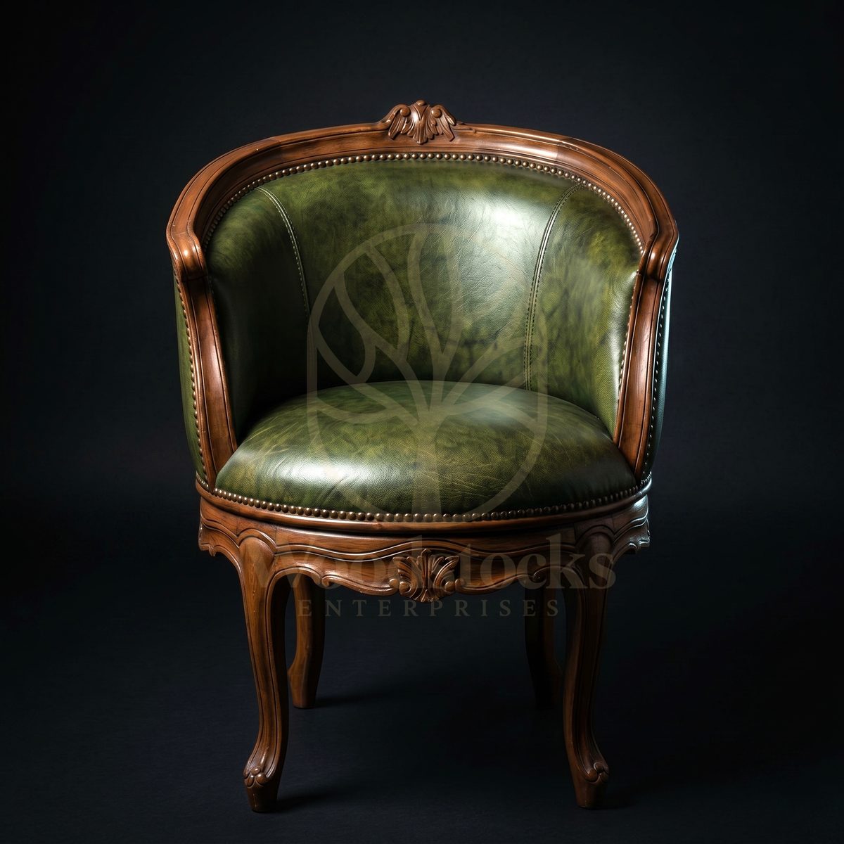 Royal Teak Toulouse Louis XV Provincial Bergère, Saharanpur, view 2
