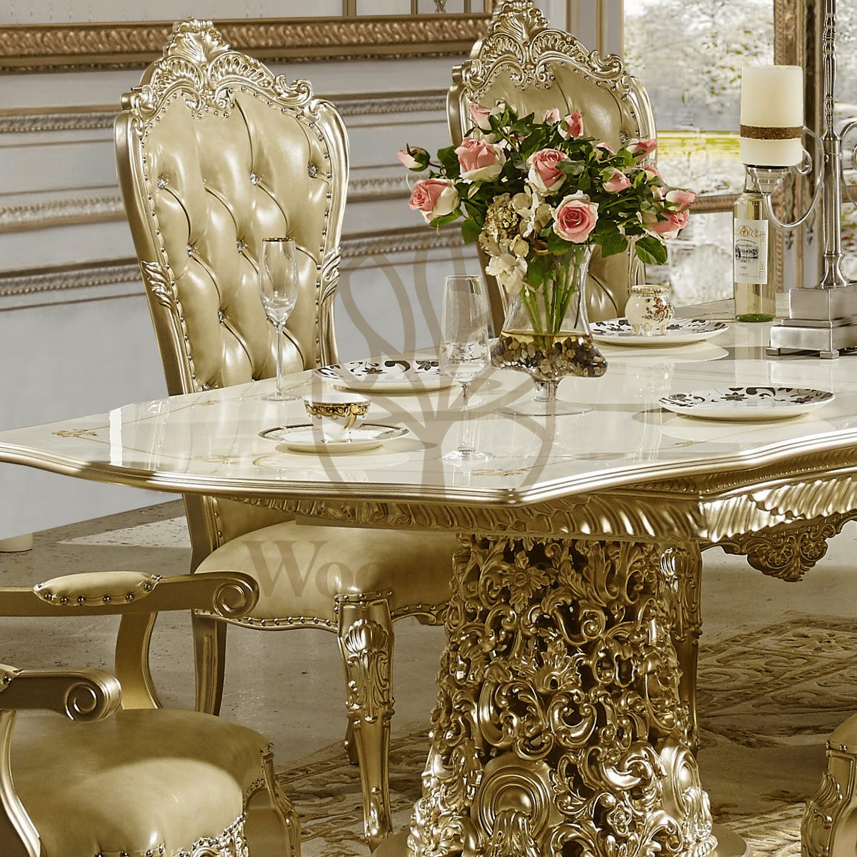 Teak Luxury Dining Table, view 6