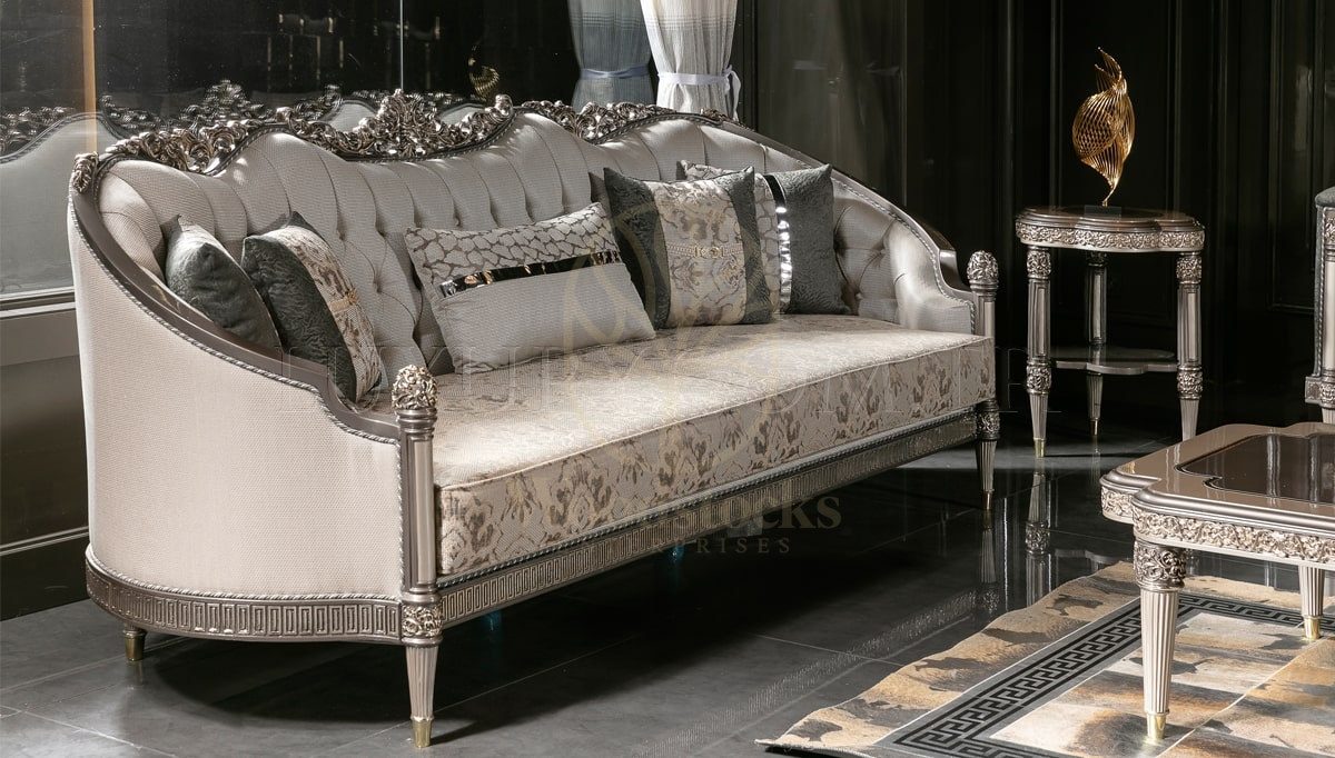 Royal Parla Hand Carved Teak Sofa Set, Saharanpur, view 4