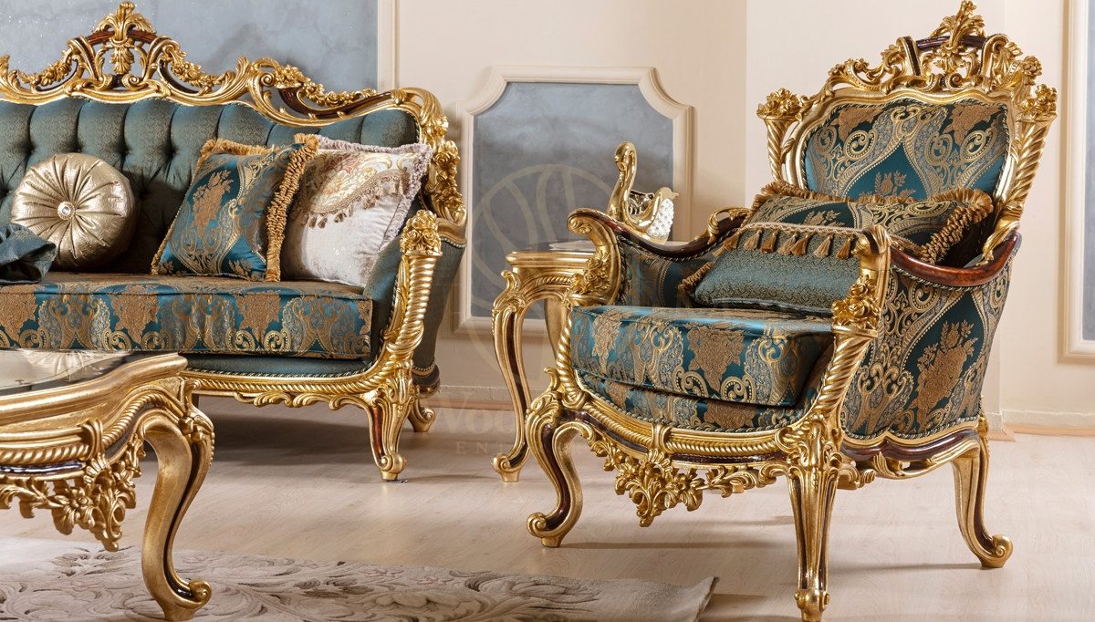 Royal Gazel Hand Carved Teak Sofa Set, Saharanpur, view 2