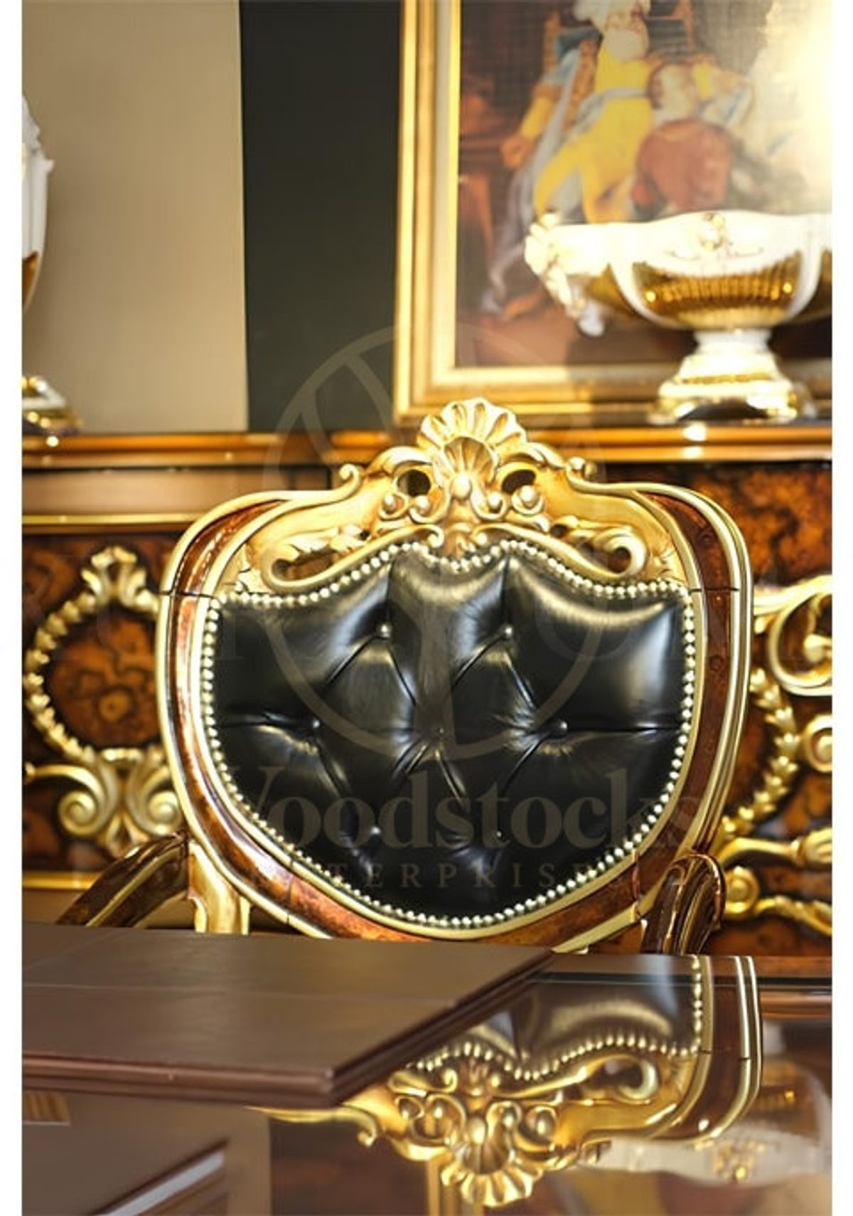 Royal Impera Hand Carved Teak Office Table, Saharanpur, view 7