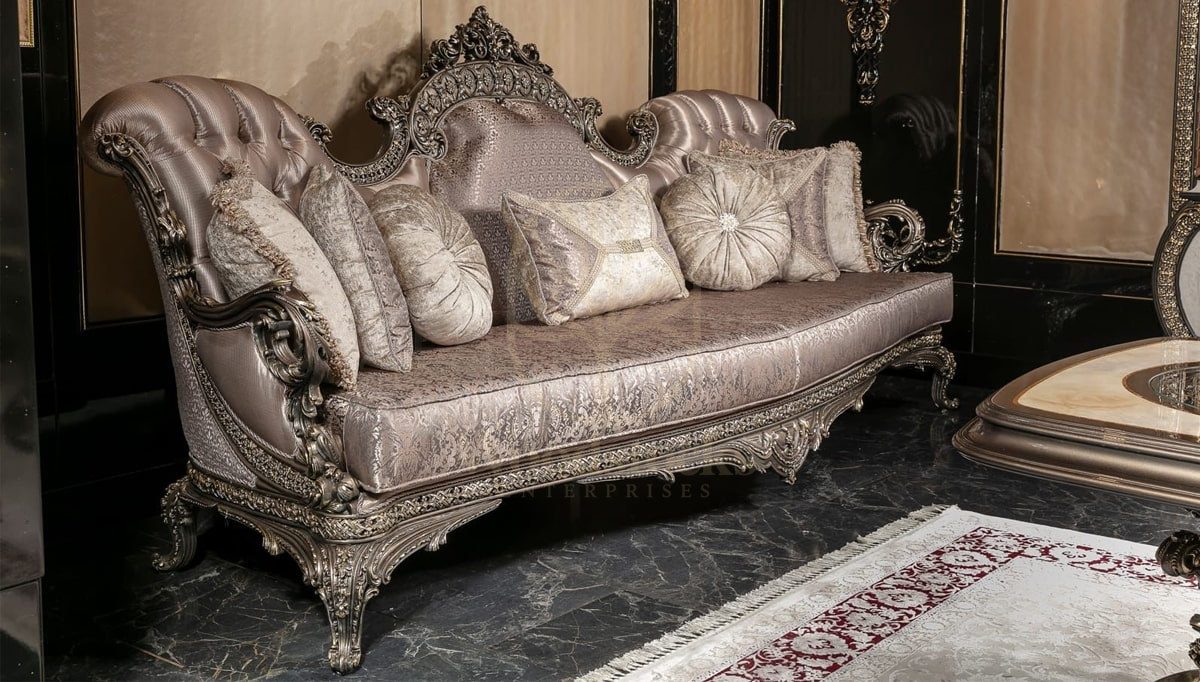 Royal Mucevher Hand Carved Teak Sofa Set, Saharanpur, view 5