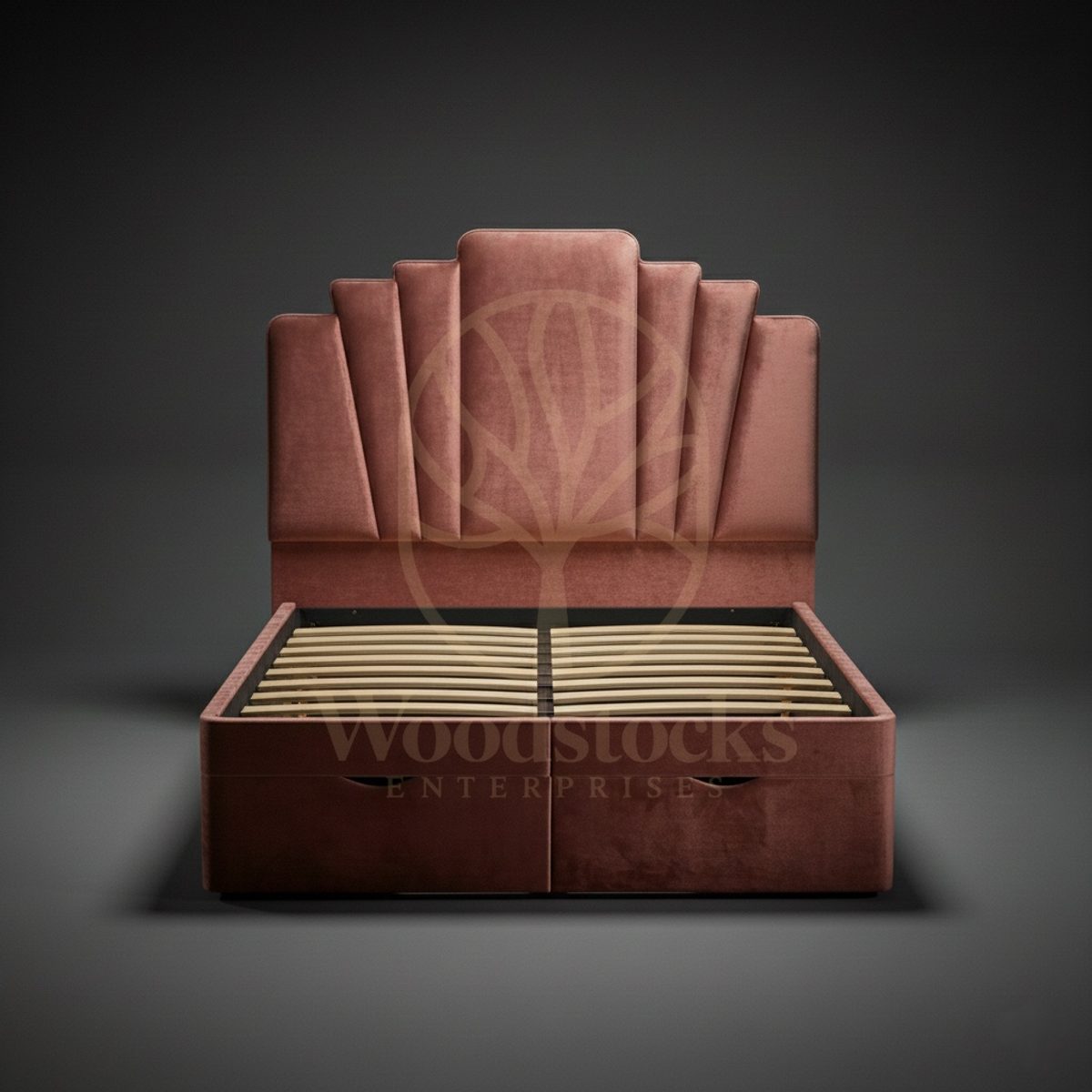 Luxury Teak Chicago Century Art Deco Bed, Saharanpur, view 2