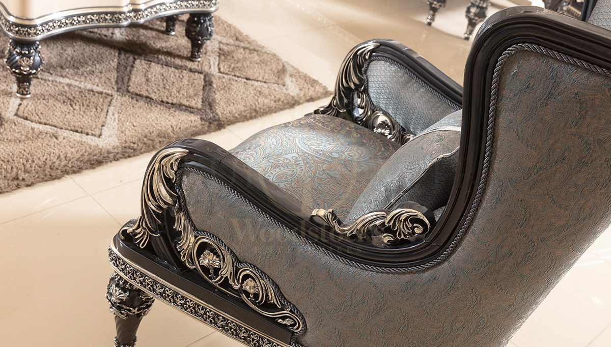 Royal Vanesa Hand Carved Teak Sofa Set II, Saharanpur, view 5