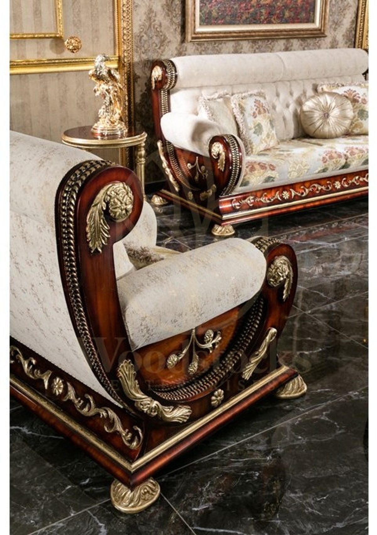 Royal Soci Hand Carved Teak Sofa Set, Saharanpur, view 6