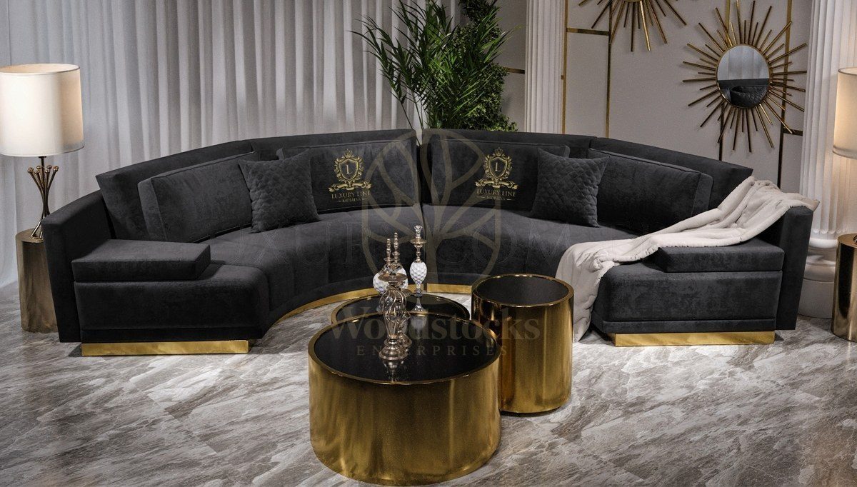 Luxury Delux Handcrafted Teak L-Shape Sofa, Saharanpur, view 4