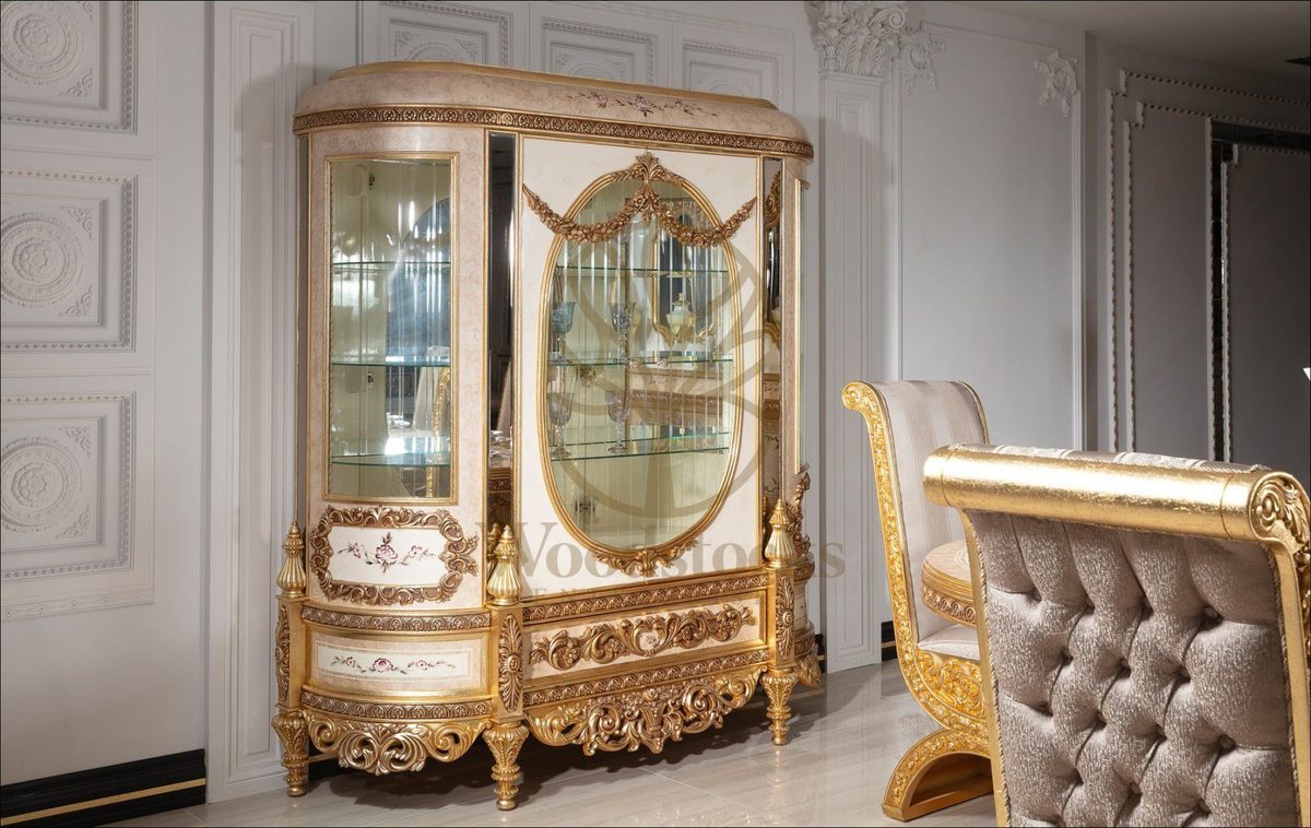 Teak Palace Gold and Ivory Dining Set, view 10