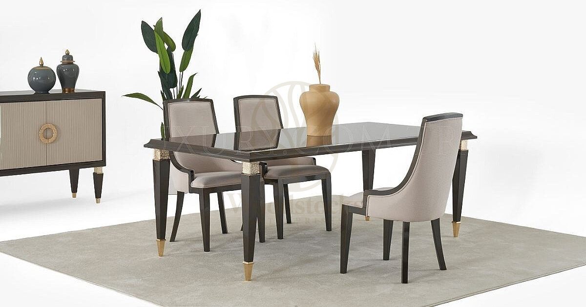 Luxury Soren Handcrafted Teak Dining Table Set, Saharanpur, view 6
