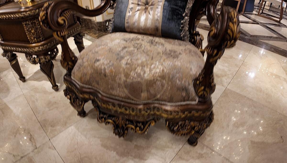 Royal Luxera Hand Carved Teak Sofa Set, Saharanpur, view 5
