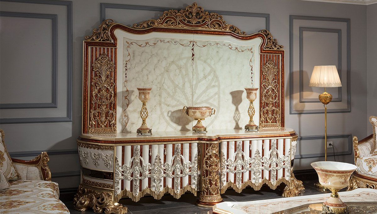 Royal Hurrem Hand Carved Teak TV Cabinet II, Saharanpur, view 2