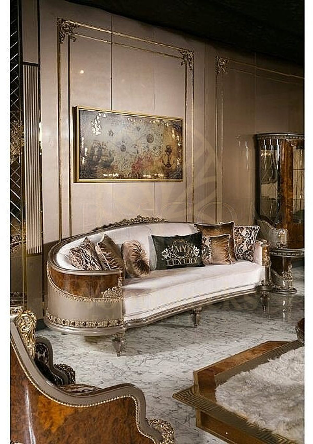 Royal Exotic Hand Carved Teak Sofa Set, Saharanpur, view 4