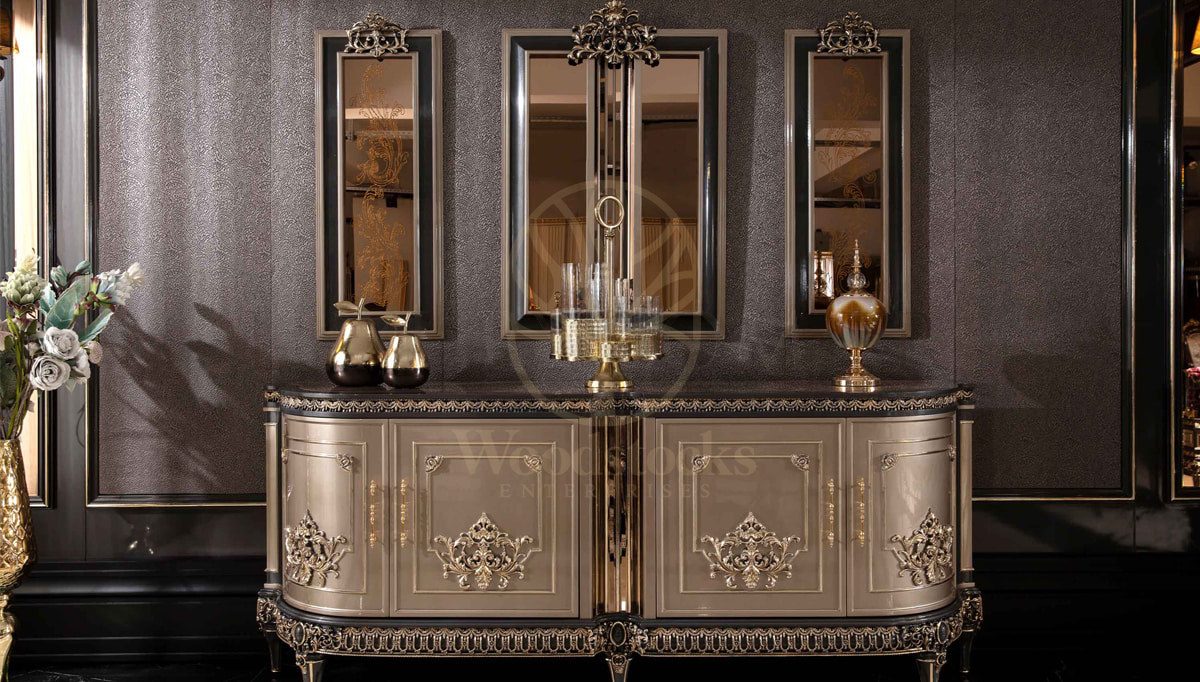 Royal Dominika Hand Carved Teak Dining Table Set, Saharanpur, view 9
