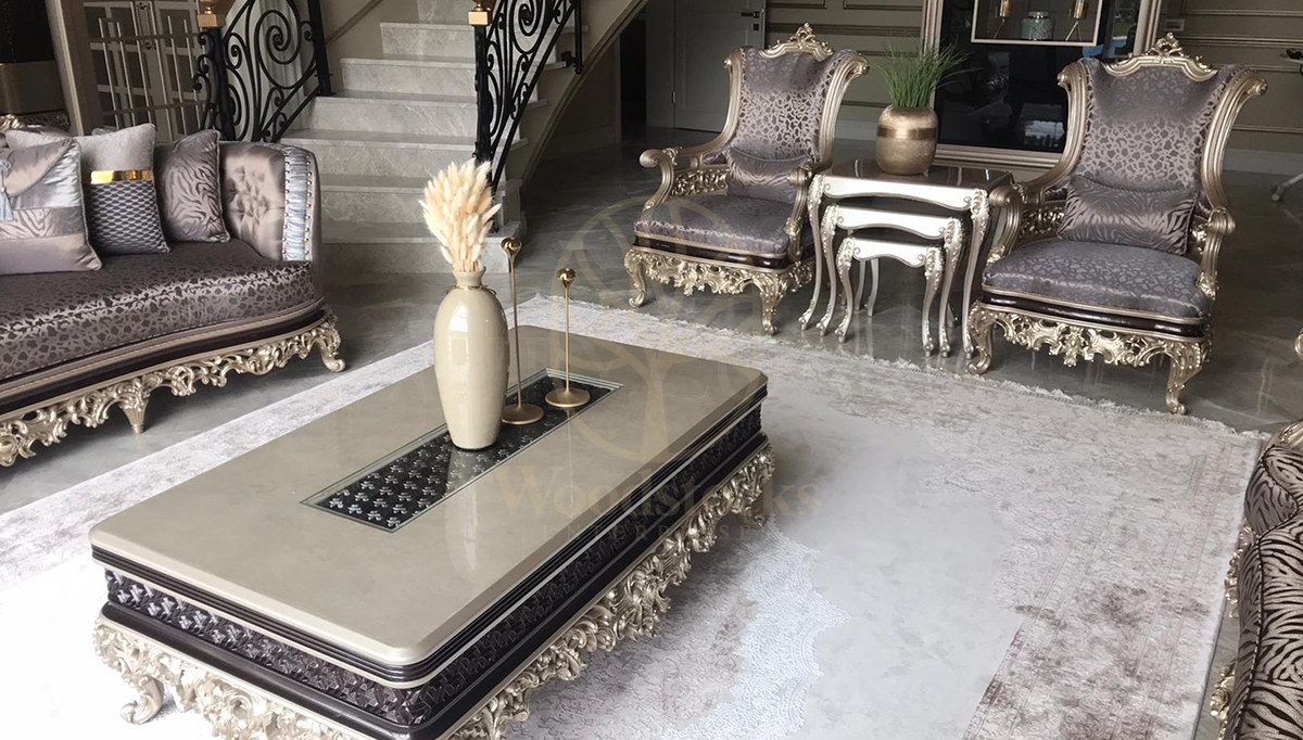 Royal Atlanta Hand Carved Teak Sofa Set, Saharanpur, view 3