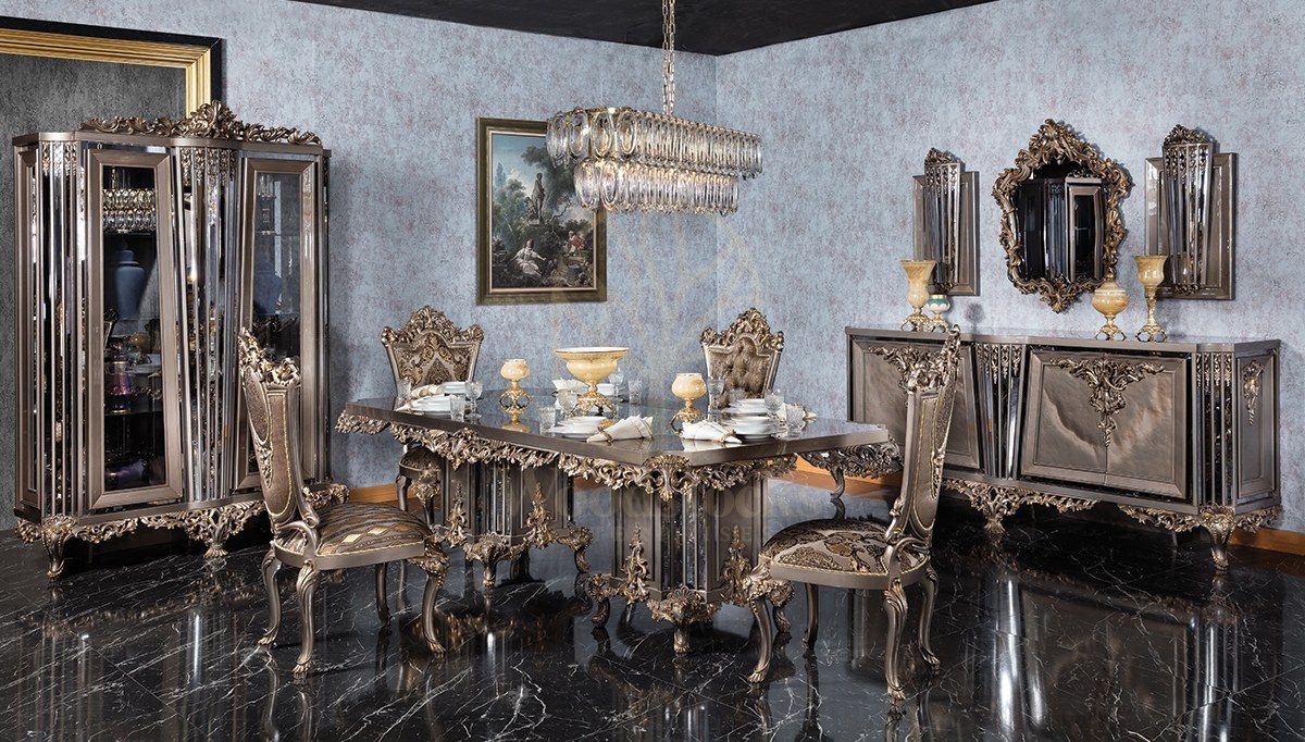 Royal Vitton Hand Carved Teak Dining Table Set, Saharanpur, view 2