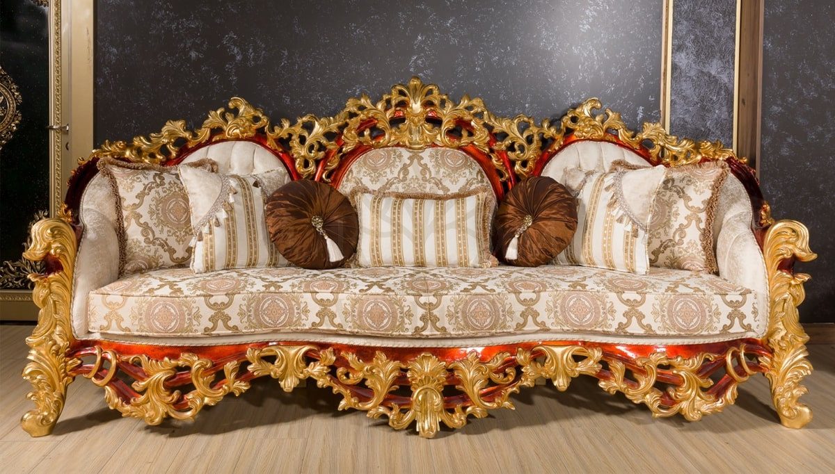 Royal Armagan Hand Carved Teak Sofa Set, Saharanpur, view 3