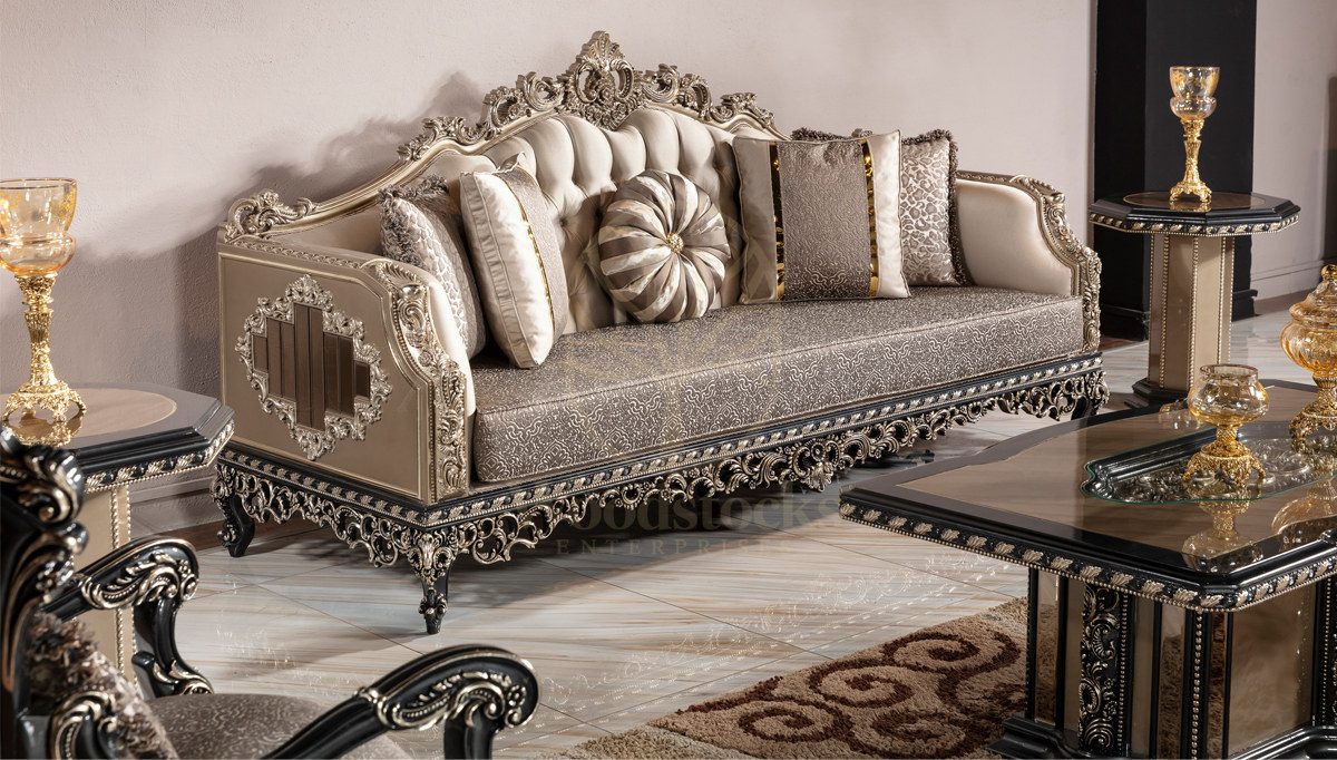 Royal Madley Hand Carved Teak Sofa Set, Saharanpur, view 2