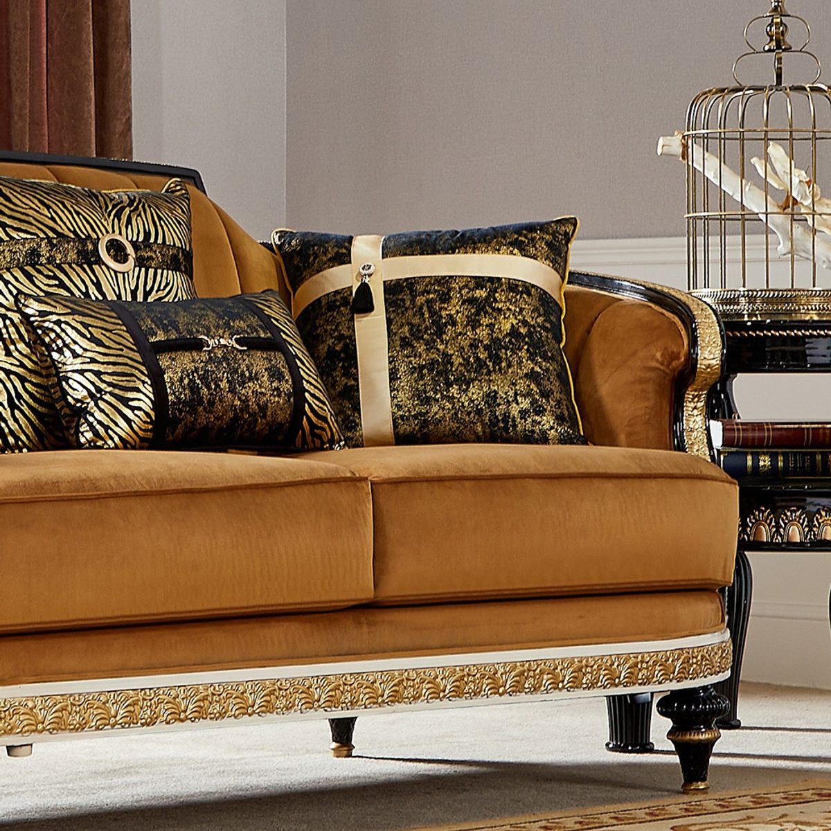 WSE High Quality Teak Wood Contemporary Brown Sofa Set, Sofa Set