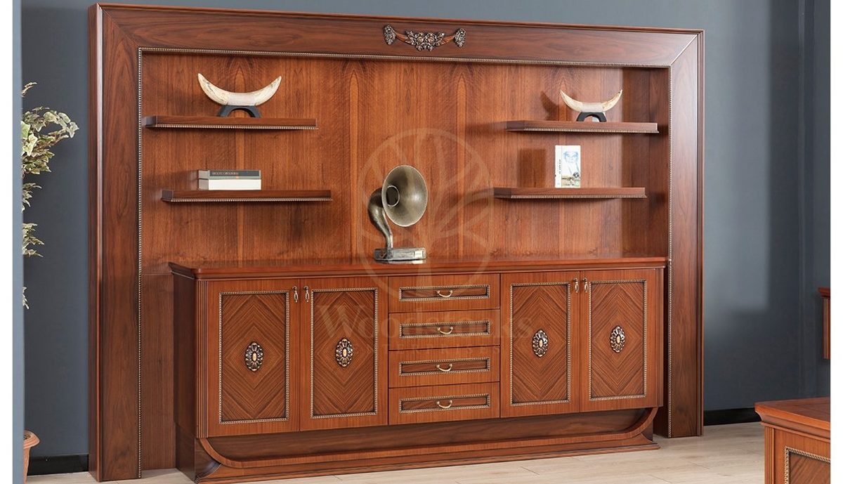 Royal Sarika Hand Carved Teak Office Table, Saharanpur, view 4