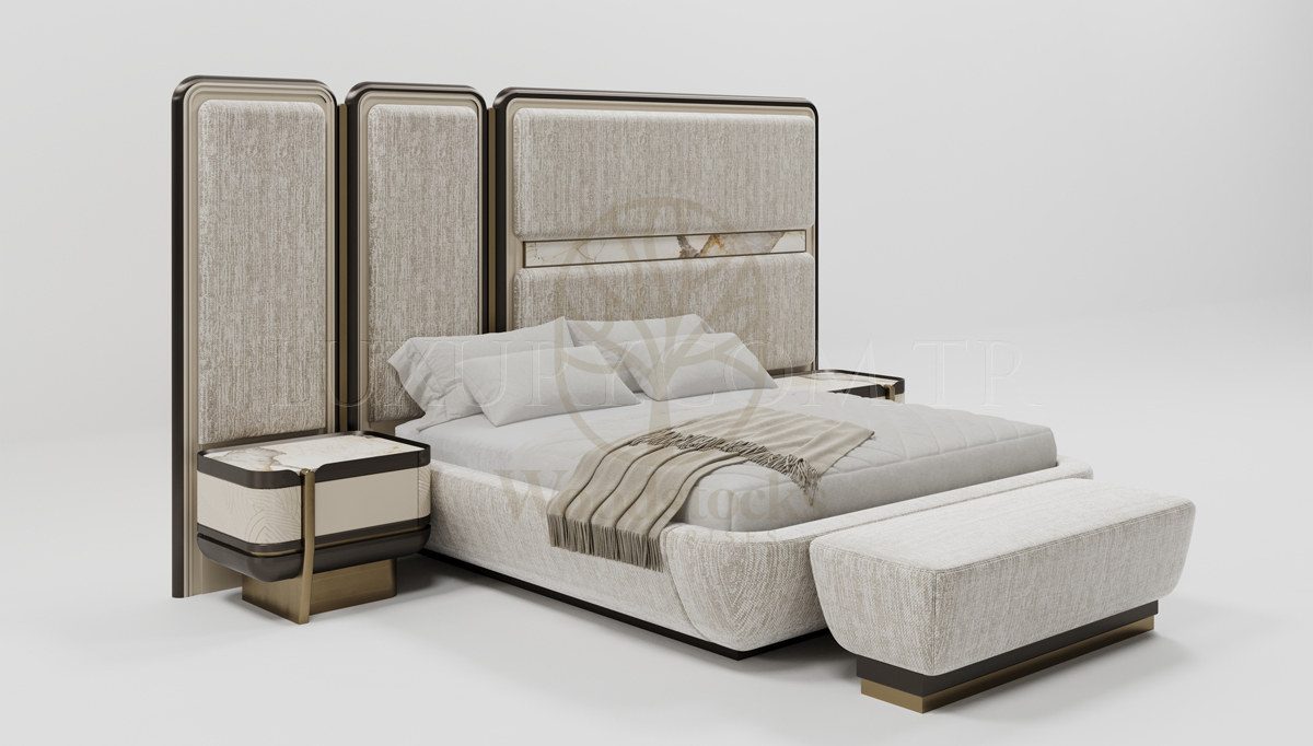 Luxury Luma Handcrafted Teak King Size Bed, Saharanpur, view 6