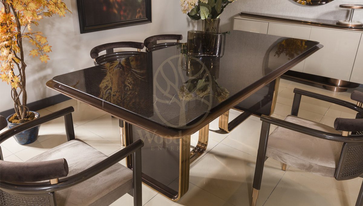 Luxury Floransa Handcrafted Teak Dining Table Set, Saharanpur, view 2