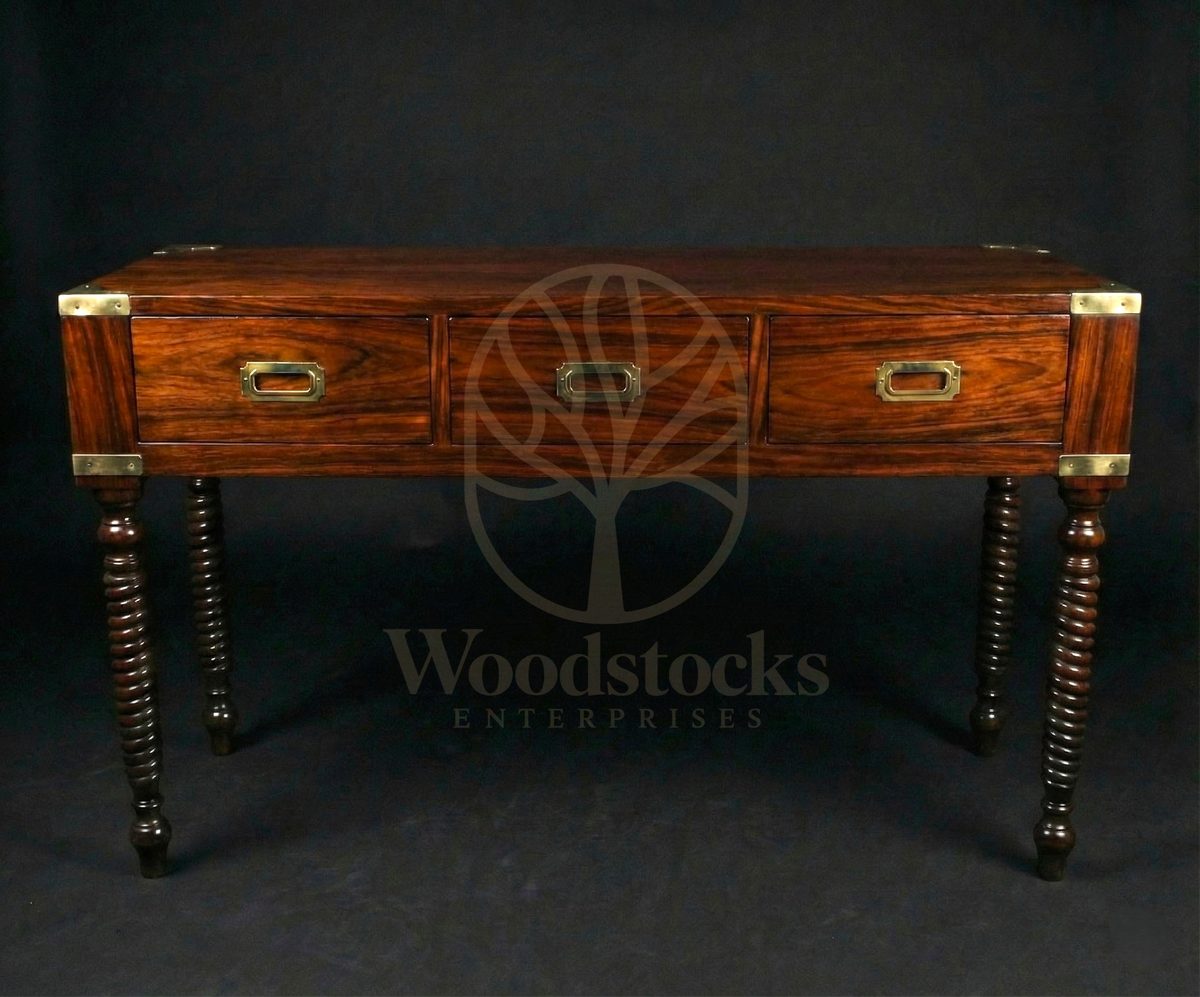 Luxury Teak Colonial Barracks Console Table, Saharanpur, view 2