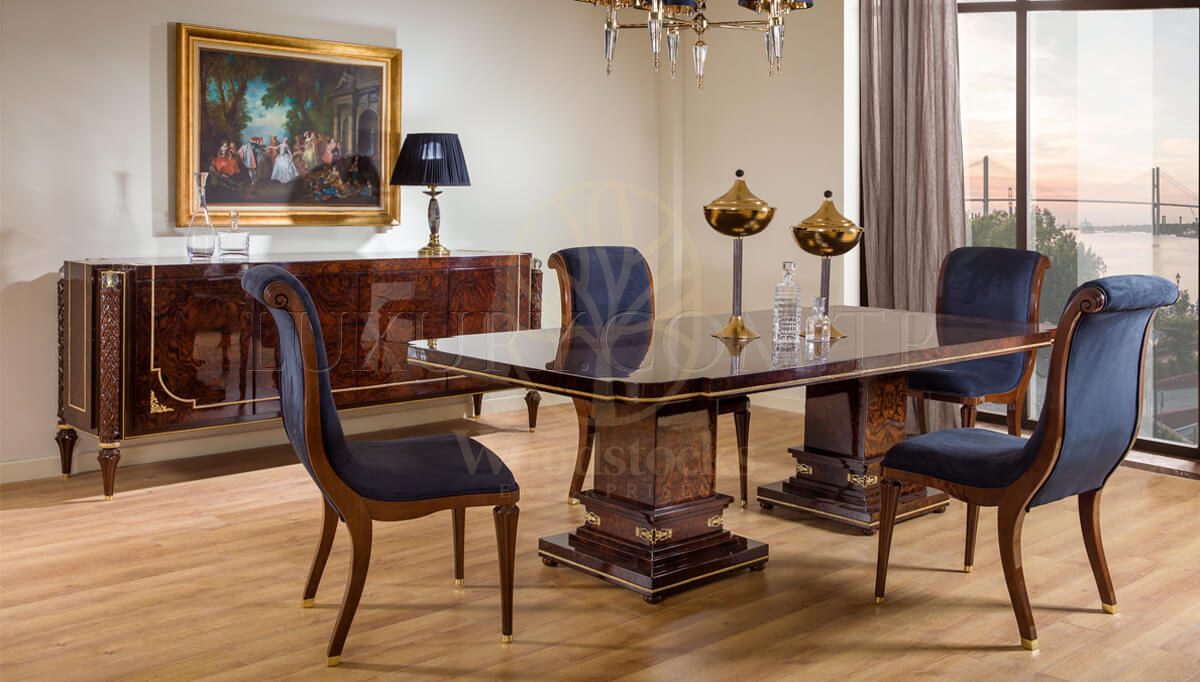 Luxury Galera Handcrafted Teak Dining Table Set, Saharanpur, Dining Table