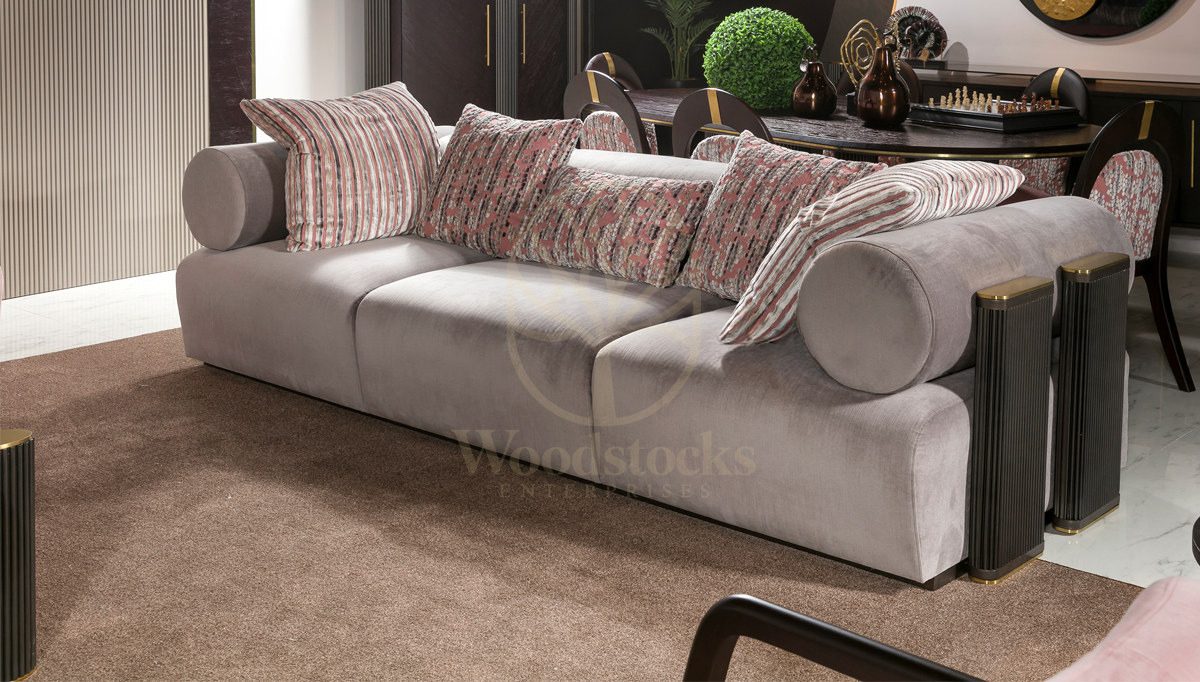 Luxury Vuitton Handcrafted Teak Sofa Set, Saharanpur, view 4