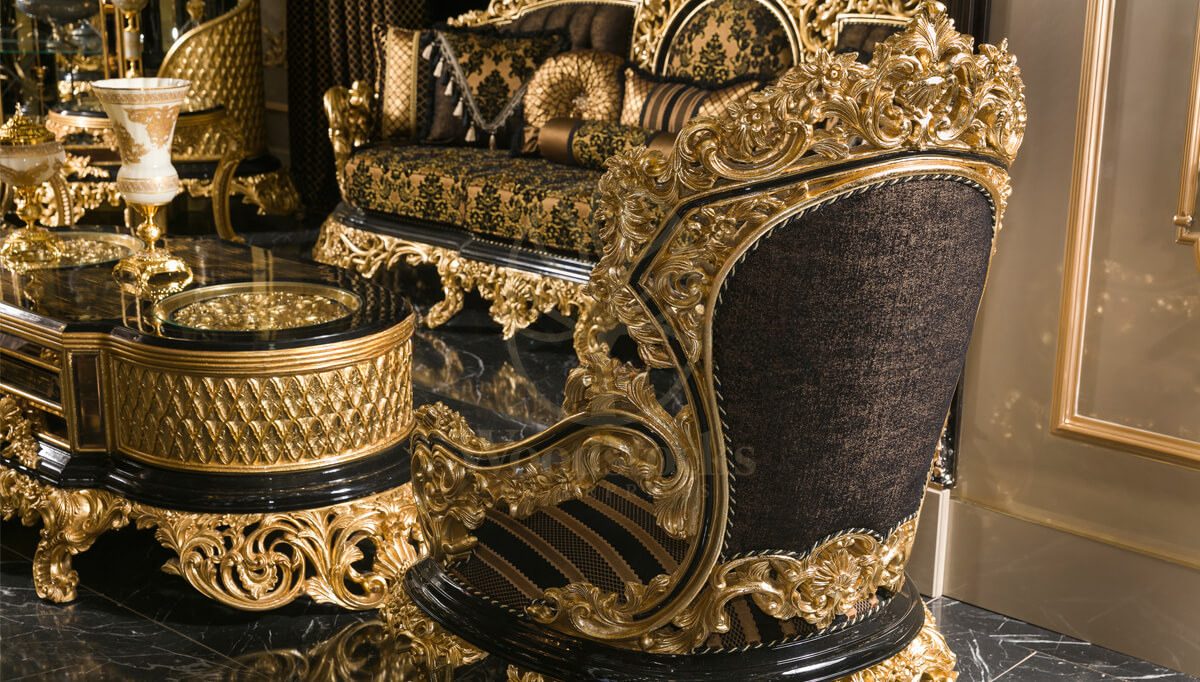 Royal Hazar Hand Carved Teak Sofa Set II, Saharanpur, view 6