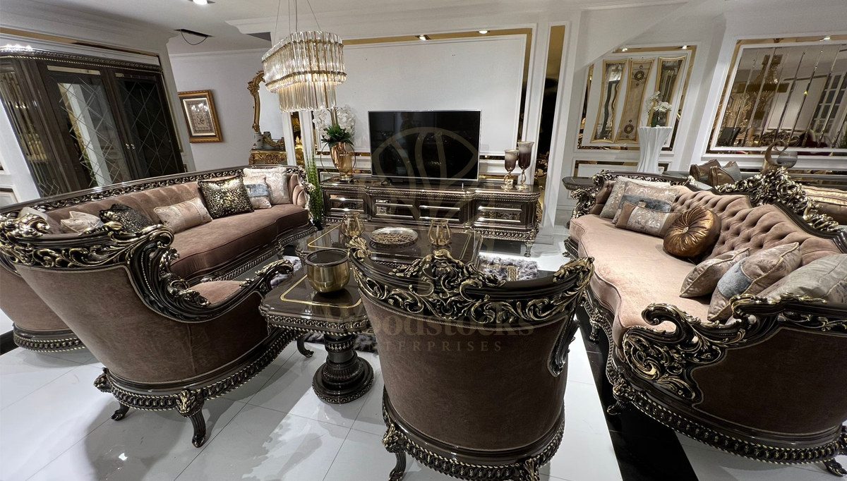 Royal Prenses Hand Carved Teak Sofa Set, Saharanpur, view 3