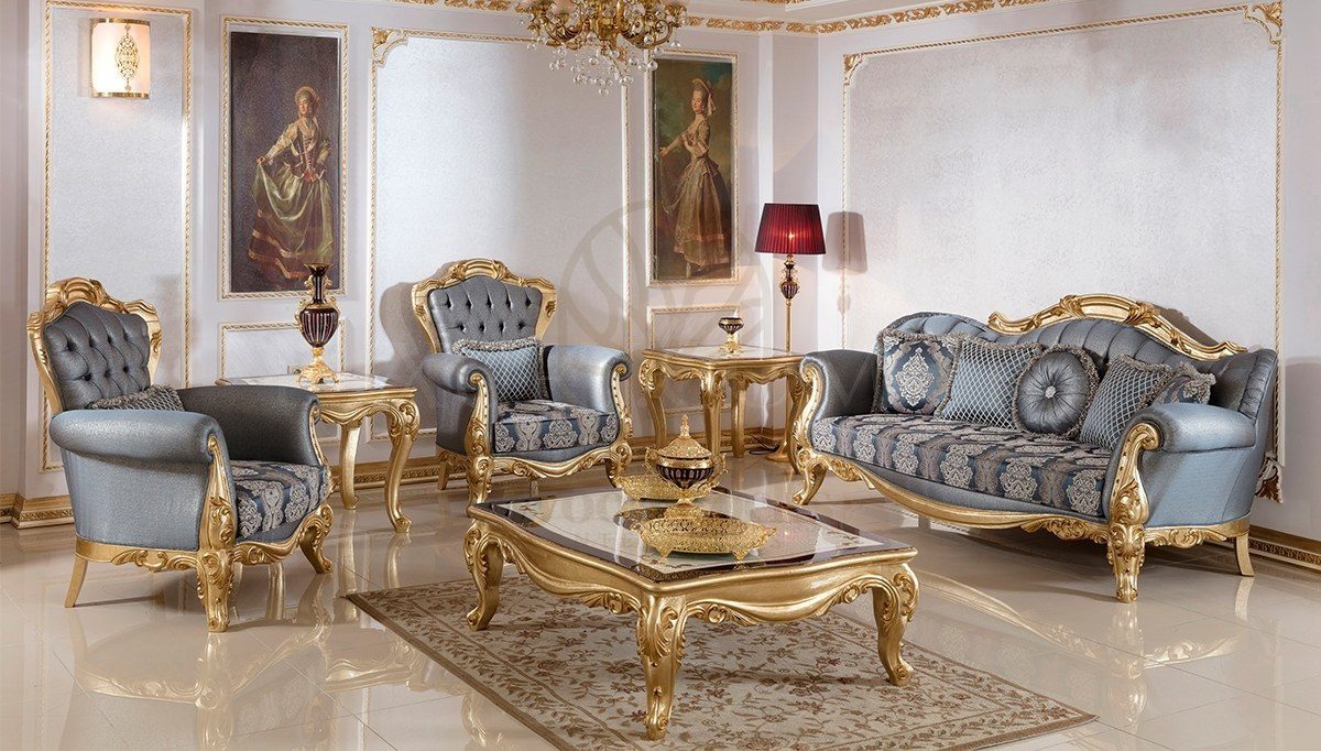Royal Nevora Hand Carved Teak Sofa Set, Saharanpur, Sofa Set
