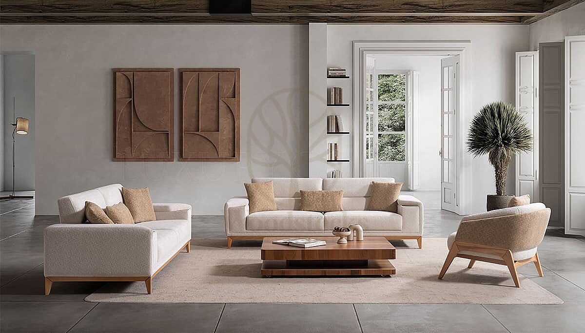 Luxury Emirgan Handcrafted Teak Sofa Set, Saharanpur, Sofa Set