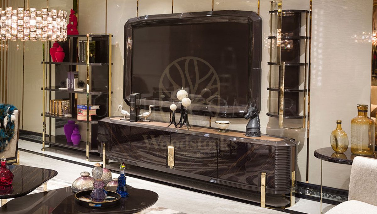Luxury Levons Handcrafted Teak TV Cabinet, Saharanpur, TV Cabinet