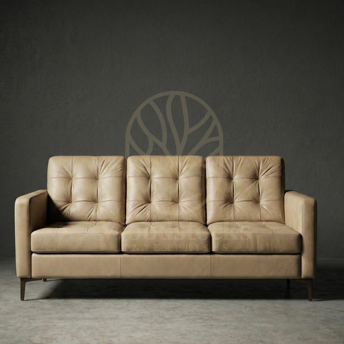 Luxury Teak Copenhagen Modernist Lounge Leather Sofa Suite, Saharanpur, view 2