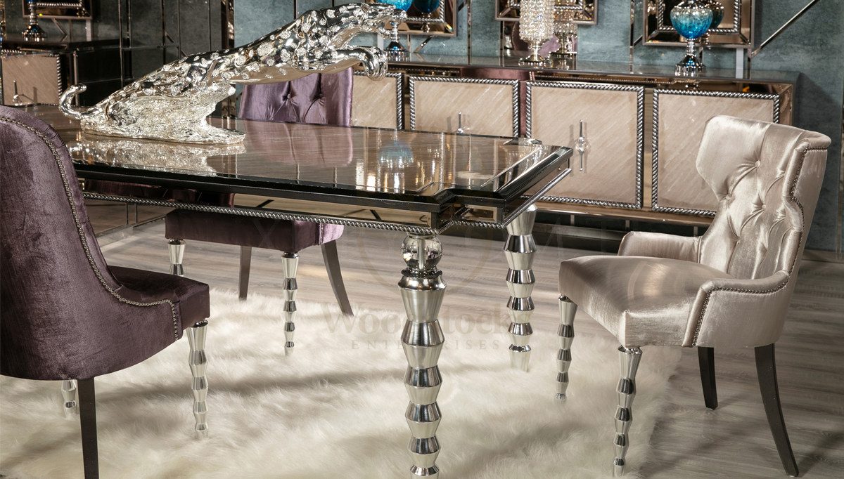 Luxury Molerna Handcrafted Teak Dining Table Set, Saharanpur, view 7