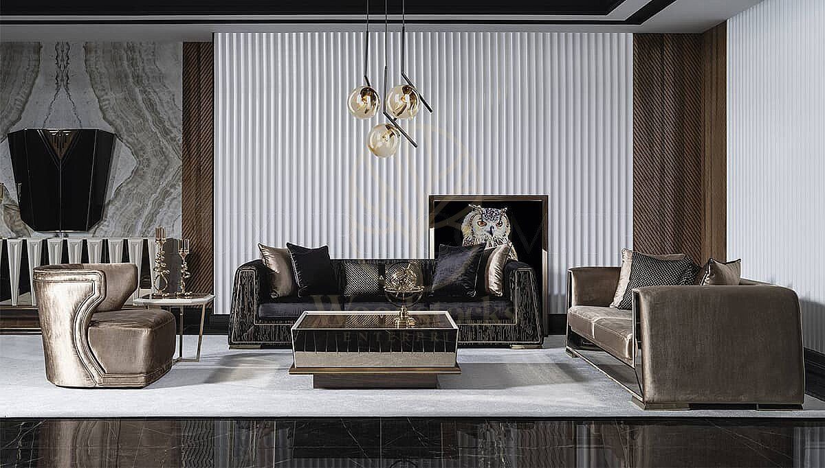 Luxury Lumira Art Deco Handcrafted Teak Sofa Set, Saharanpur, view 5