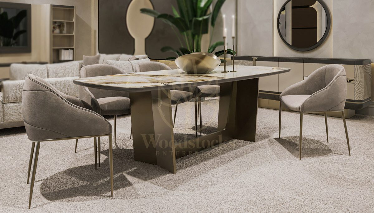 Luxury Luma Handcrafted Teak Dining Table Set, Saharanpur, Dining Table
