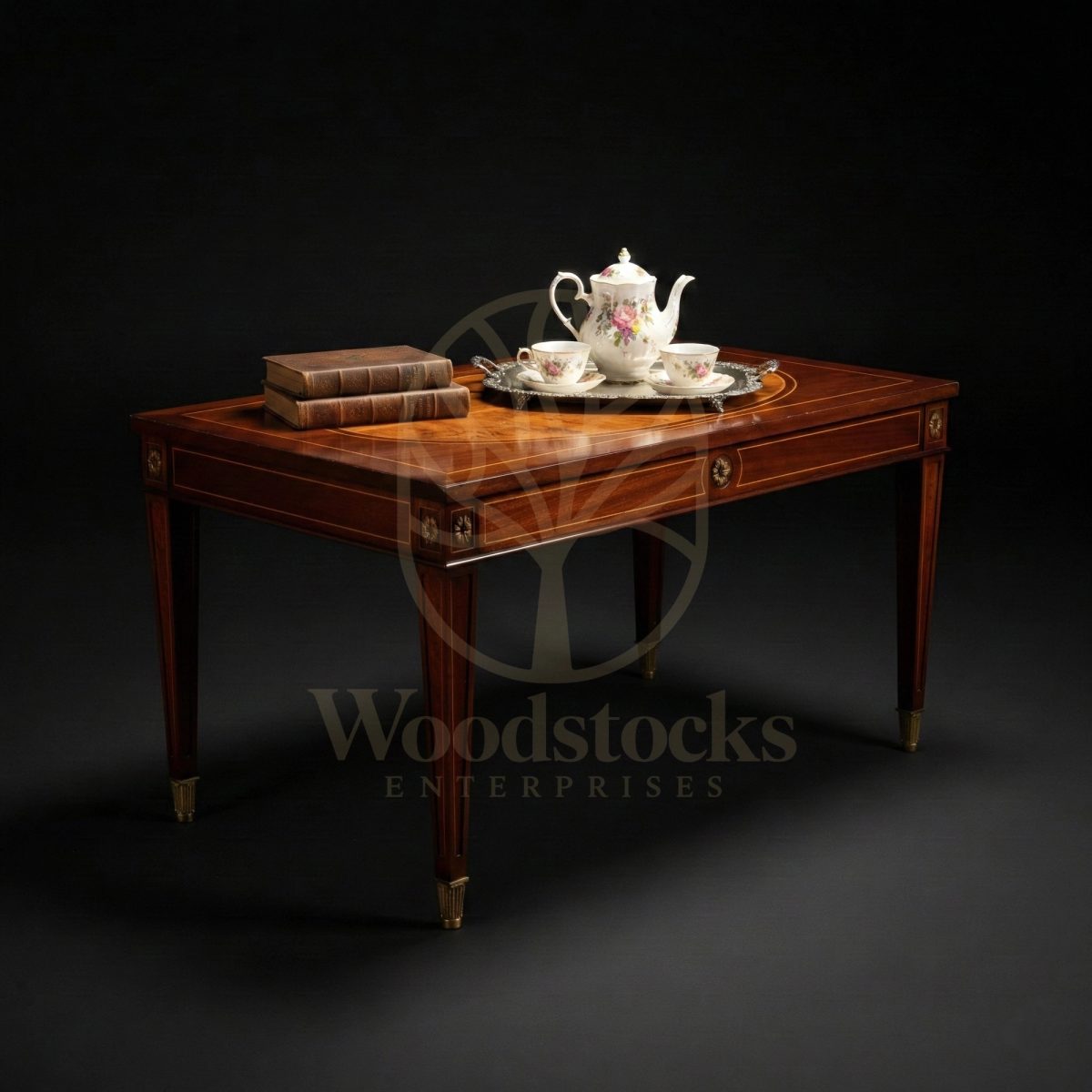 Royal Teak Saint-Hubert Marquetry Table, Saharanpur, Center Table