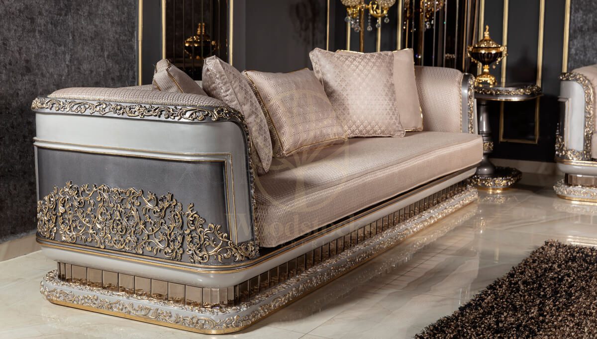 Royal Salerno Hand Carved Teak Sofa Set, Saharanpur, view 6