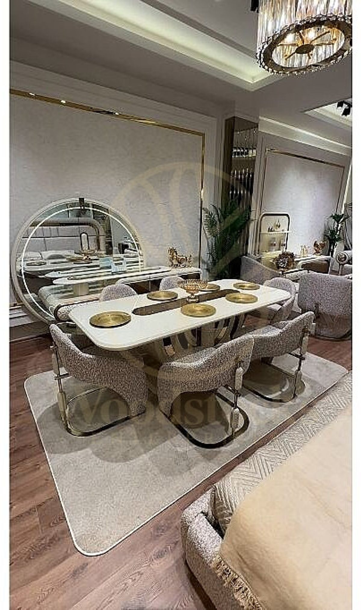 Royal Astoria Hand Carved Teak Dining Table Set, Saharanpur, view 8