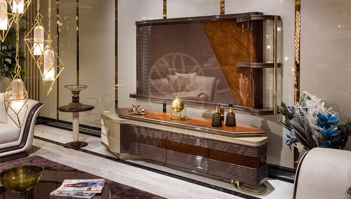 Luxury Dakota Handcrafted Teak TV Cabinet, Saharanpur, TV Cabinet