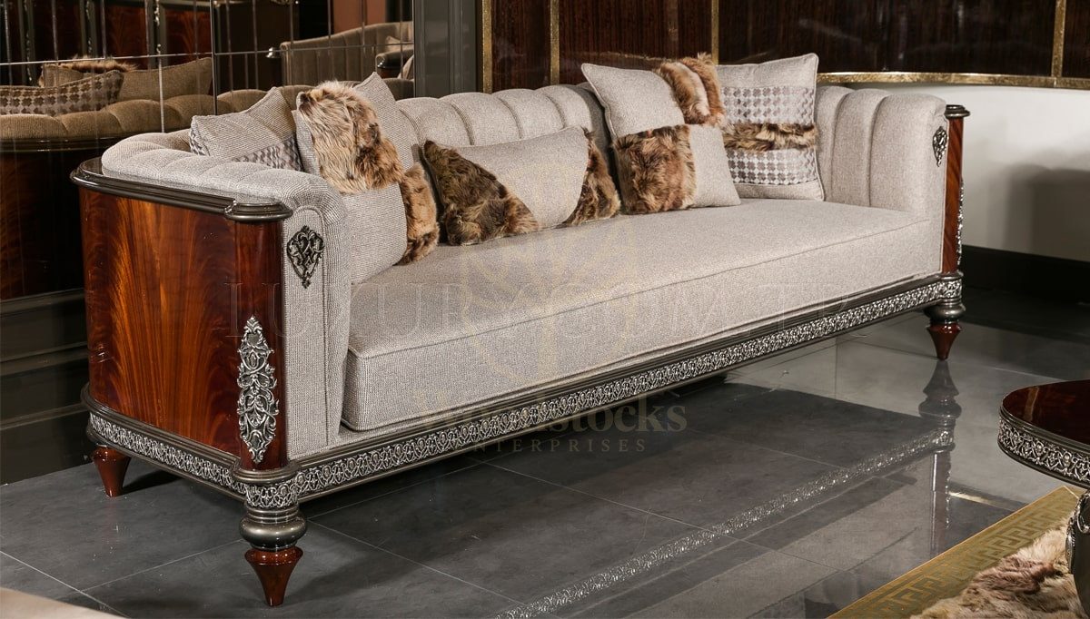 Royal Delato Hand Carved Teak Sofa Set, Saharanpur, view 2