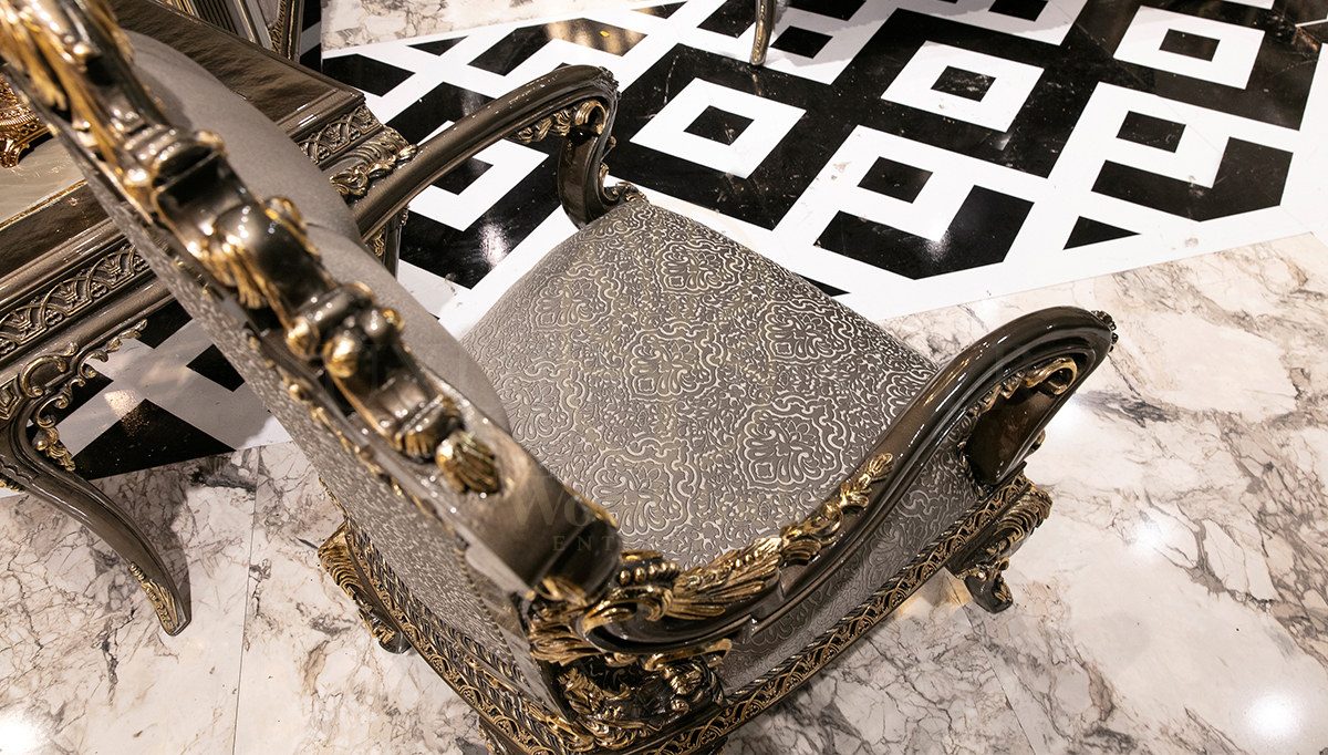 Royal Lotusa Hand Carved Teak Sofa Set II, Saharanpur, view 5