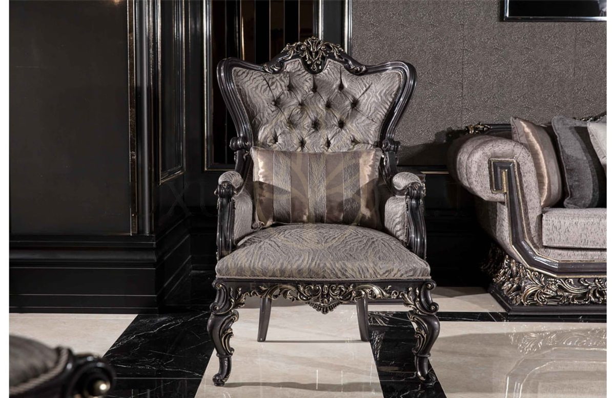 Royal Eritre Chesterfield Hand Carved Teak Sofa Set, Saharanpur, view 7